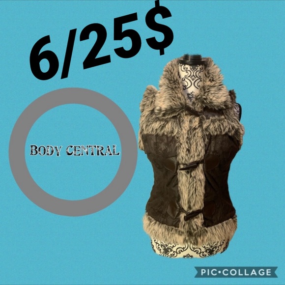Body Central Jackets & Blazers - Bundle 6for25$/faux fur/suede brown vest